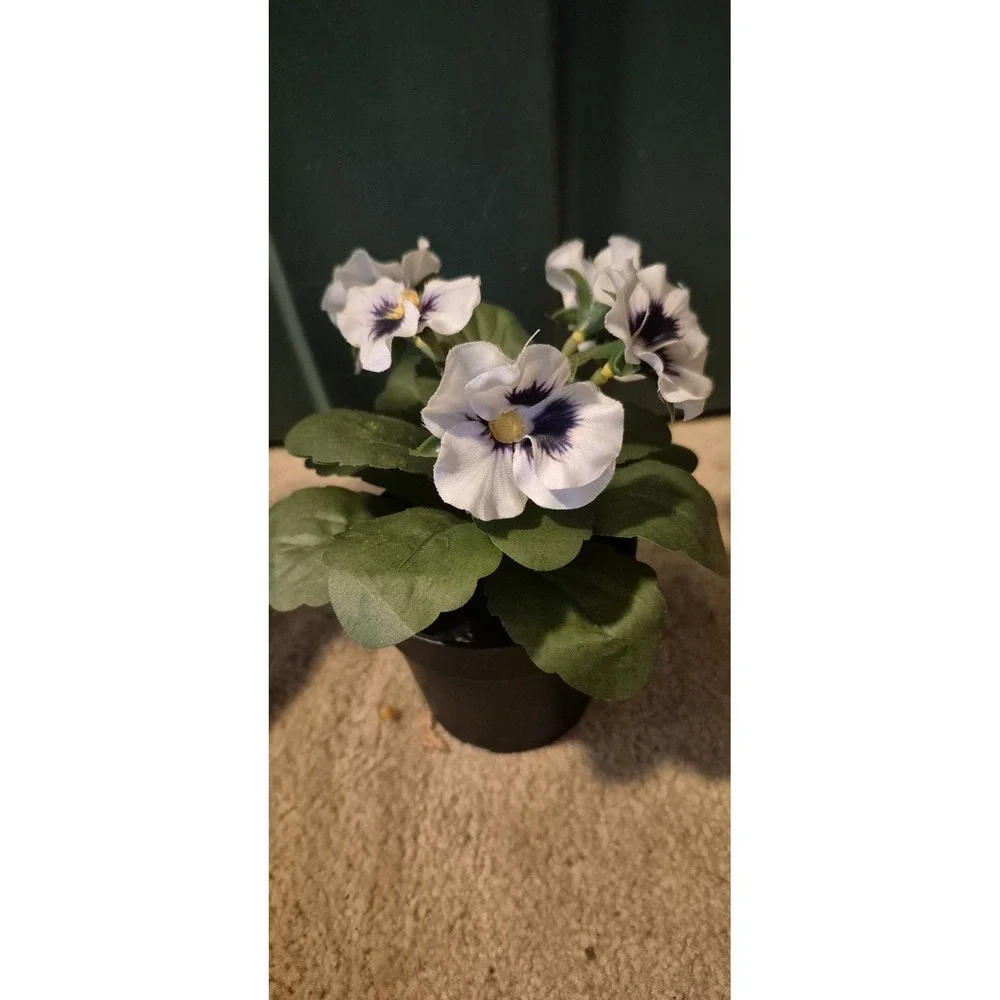 Artificial Tulips in Vase + Potted Flowers Decor Set Home Decor